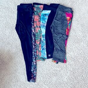Lot of 4 Size Large LuLaRoe Workout leggings